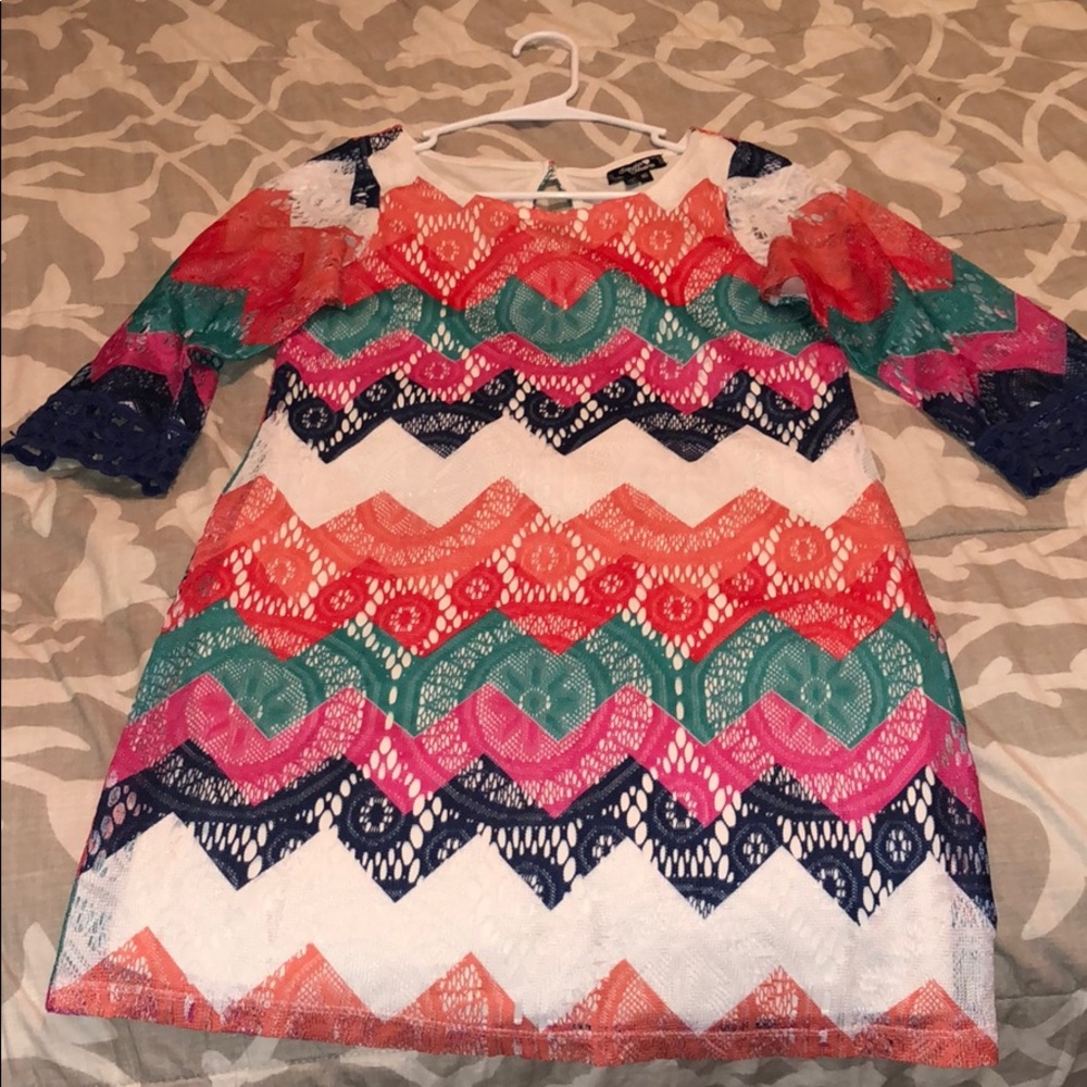 Sequin Hearts Lace Dress - youth 16
